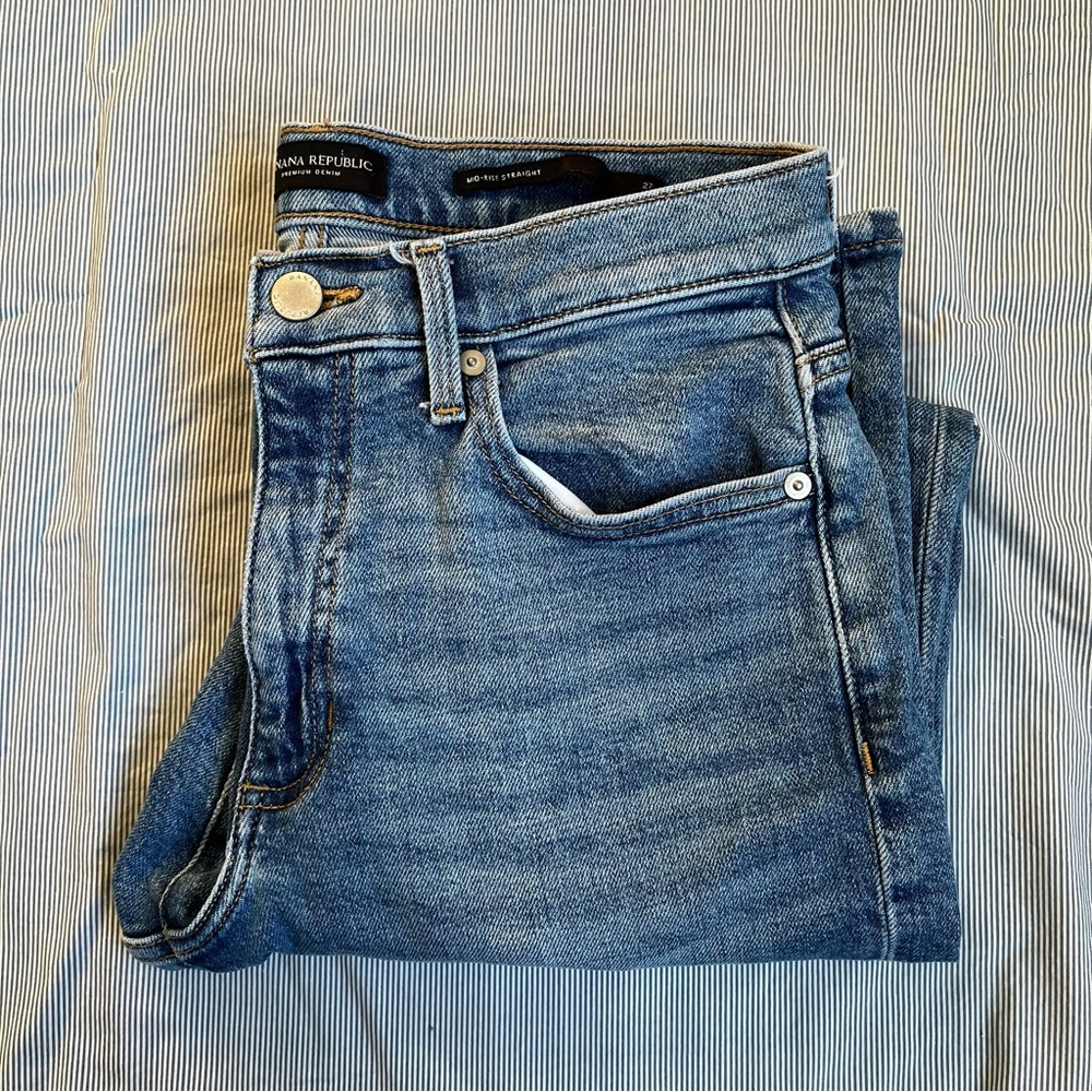 Banana Republic Mid-Rise Straight Jeans